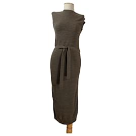 Lemaire Vestido de punto sin mangas reversible Verde musgo