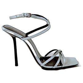 Sandali Saint Laurent Night 105mm Verde Menta Pelle
