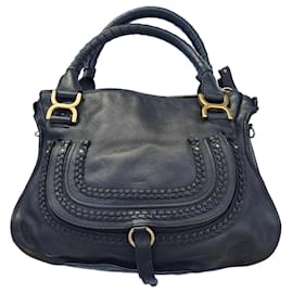 Borsa a mano Chloé Marcie in pelle nera
