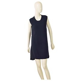 Autre Marque Vestido mini sin mangas de punto de algodón azul No 21