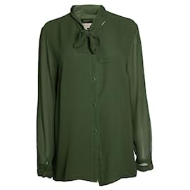 Autre Marque Eine andere Sache, transparente Bluse in Grün