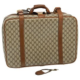 Gucci Bolsa Boston GG Supreme em PVC bege Auth mr177