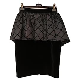 Autre Marque Falda basca de terciopelo negro NATAN