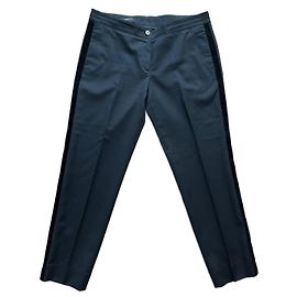 Pantalones Burberry negros de lana