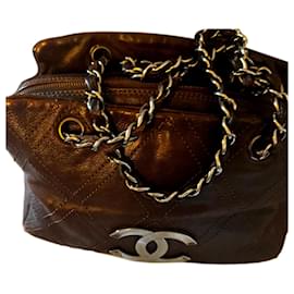 Chanel Leather Handbag Brown