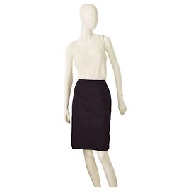 Falda lápiz negra de mezcla de algodón Calvin Klein Talla 10