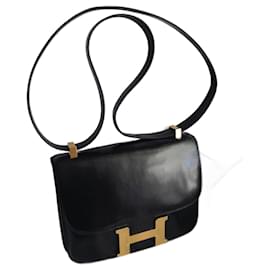 Borsa Hermès Constance Nera in Agnello