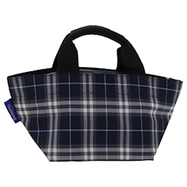 Autre Marque Borsa a mano in nylon Burberrys Nova Check Blue Label Auth yk13111