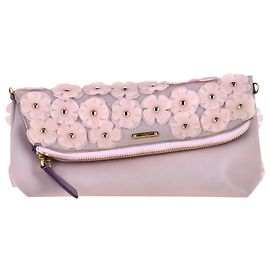 Burberry Il Pouch Petal in Fiori in Gomma Viola