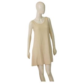 American Vintage Cream Cotton Sleeveless A-Line Mini Dress S