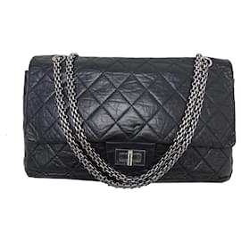 BORSA CHANEL 2.55 MAXI JUMBO IN PELLE QUILTED NERA