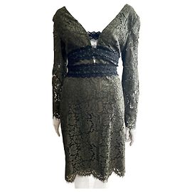 Diane Von Furstenberg DvF Viera Spitzenkleid in einem atemberaubenden Olivgrün