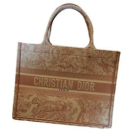 Borsa tote Christian Dior M rosa in cotone
