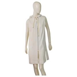 Vestido mini blanco sin mangas con capucha Twin Set Simona Barbieri XS