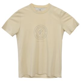 Camiseta Brunello Cucinelli 'Armonía, Gracia, Ritmo' en algodón amarillo claro