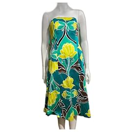 Trägerloses Blumenkleid mit gestütztem Oberteil - Coast