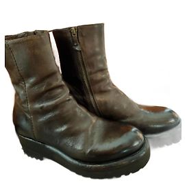 Autre Marque Ankle Boots DAMY in pelle khaki