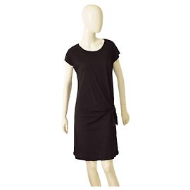 Vestido mini de algodón negro con nudo Velvet M