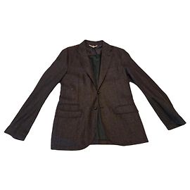 Blazer marrone mélange Hugo Boss, stile rilassato, mai indossato