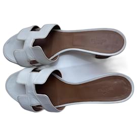 Mules Hermès Oasis in pelle bianca taglia 40