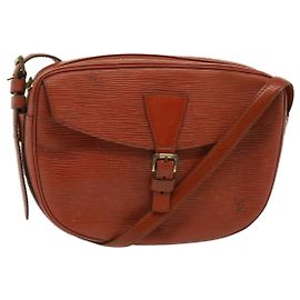 LOUIS VUITTON Epi Jeune FilleMM Bolsa de Hombro Marrón M52153 LV Auth th5030