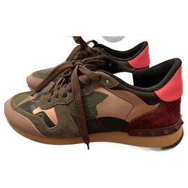 Sneakers Valentino Garavani Rockstud Rockrunner Verde Scuro