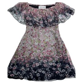 Vestido midi de seda con estampado floral Valentino Garavani