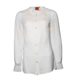 Tory Burch, blusa blanca rota