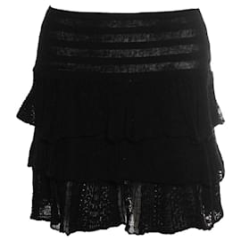 Maje, falda negra con volantes