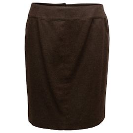 Gonna in cashmere vintage marrone Chanel autunno/inverno 1999 taglia FR 48