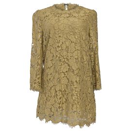 Dolce & Gabbana Spitzen-Tunika aus gelber Baumwolle