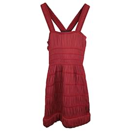 Vestido de punto chenille Alaïa Azzedine en seda burdeos