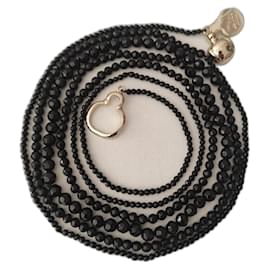 Christian Dior Collana Sautoir Pure Poison in Cristallo Nero