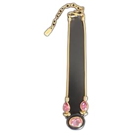 Collier Yves Saint Laurent Maille Serpent Rose Bois et Cristaux