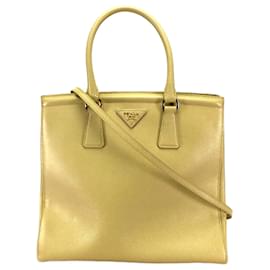 Borsa in pelle gialla Prada B2411M