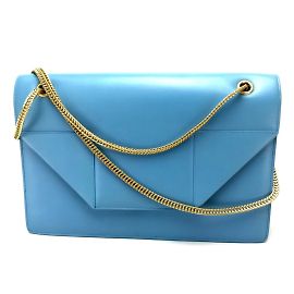 Saint Laurent blaue Leder-Schultertasche