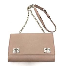 Borsa a spalla in pelle beige Prada BT955X