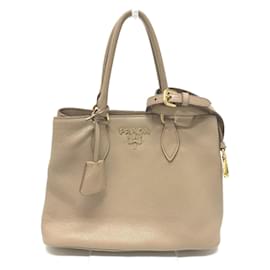 Borsa in pelle beige Prada 1BA058