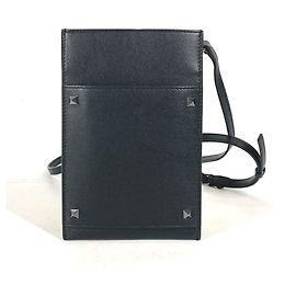 Borsa a spalla in pelle nera Valentino