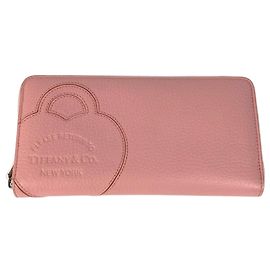 Lange Geldbörse aus rosa Leder von Tiffany & Co.