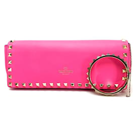 Valentino Garavani Pink Leather Clutch Bag