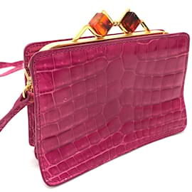 Borsa a spalla in pelle rosa Miu Miu
