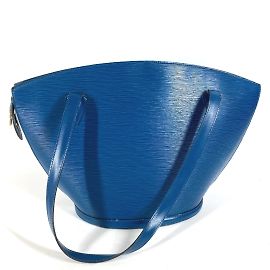 Borsa tote Epi Louis Vuitton in blu Toledo