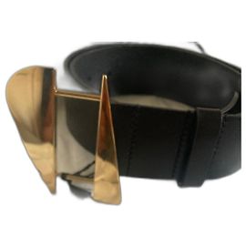 Isabel Marant Gürtel aus schwarzem Leder 85 cm
