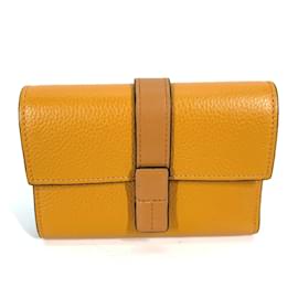 Loewe Gelbe Leder Dreifach-Brieftasche