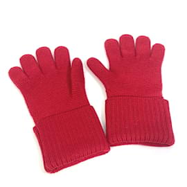 Rote Wollhandschuhe von Louis Vuitton