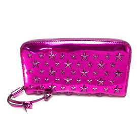 Langer Geldbeutel aus lila Leder von Jimmy Choo