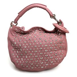 Borsa a spalla in pelle rosa Jimmy Choo