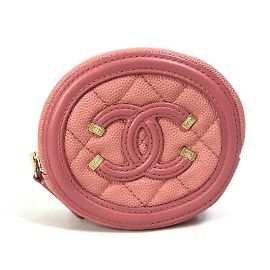 Chanel Pink Leather Coin Purse