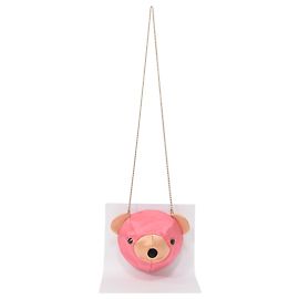 Bolsa transversal Teddy Bear da Charlotte Olympia em cetim rosa